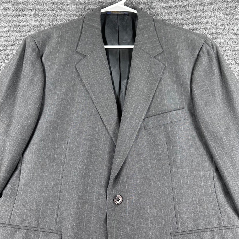 Brooks Brothers Blazer Mens 44 Regular Grey Pinstripe 346 Wool Stretch Coat - Picture 5 of 16